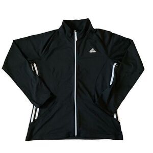 Adidas Full Zip‎  Track Jacket Youth Large Black White Stripes